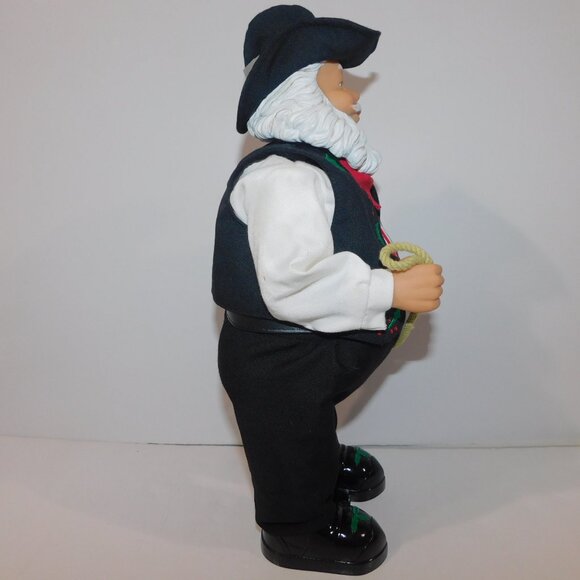 Gemmy 15" Animated Dancing Musical Christmas Cowboy Santa Claus with Lasso - Picture 10 of 10